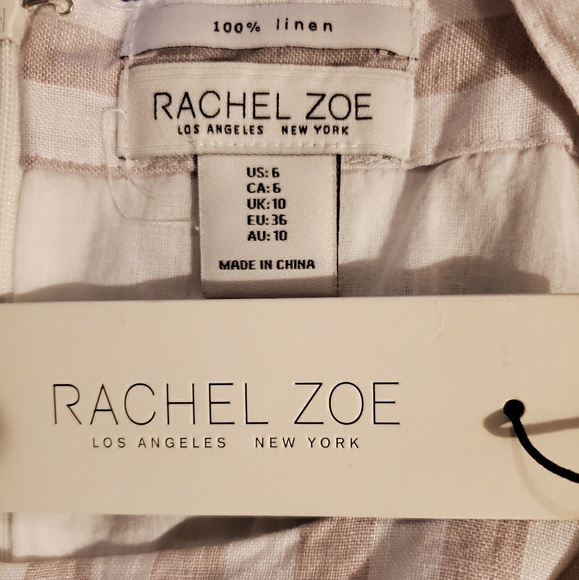 NWT Rachel Zoe Striped Linen Jumpsuit sz 6 - Picture 3 of 4